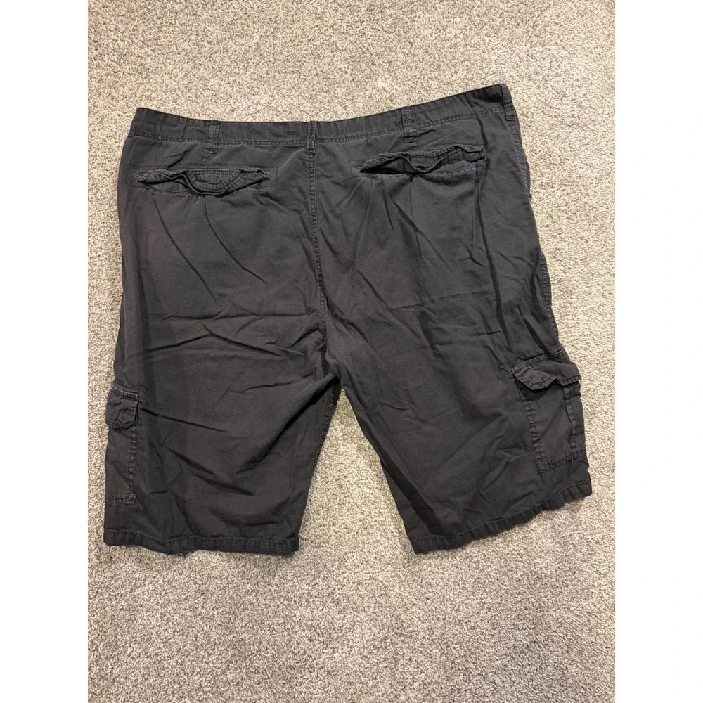 Zoo York‎ Cargo Shorts Mens 48 Black Ripstop Cotton Multi Pocket Skate Casual